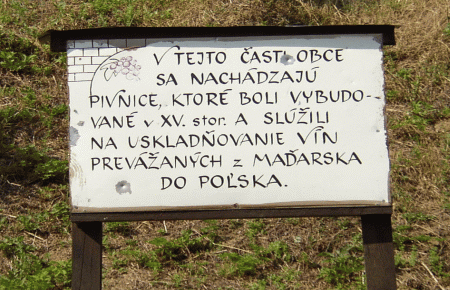 Pivnice v obci Fričkovce